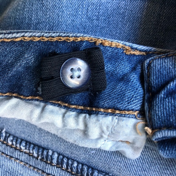 GIRLS Cropped Ripped Jeans with Embroidery - Size 12 - Picture 5 of 7